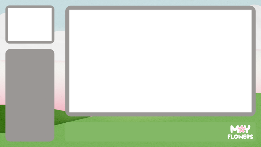 Four boxes for webcam, game video, Twitch chat, and Twitch alerts over the Overlay Background.